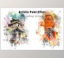 Download Artistic Paint Effect Photoshop Action Creative Market - 8455109