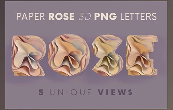 Download Paper Rose – <span class='badge badge-warning'>3D</span> Lettering Creative Market - 7810487