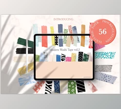 Download Modern Washi Tape Vol2 for Procreate Creative Market - 4769036