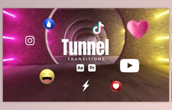 Download <span class='badge badge-warning'>Tunnel</span> Transitions (Videohive 53256059) - AE Project