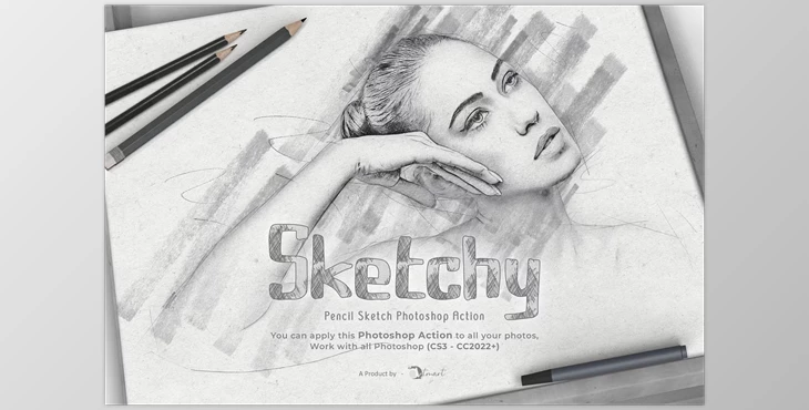 Download Sketchy | Pencil Sketch PS Action Creative Market - 7557675