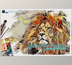 Download Realistic Watercolor Painting PS Action Creative Market - 7076551