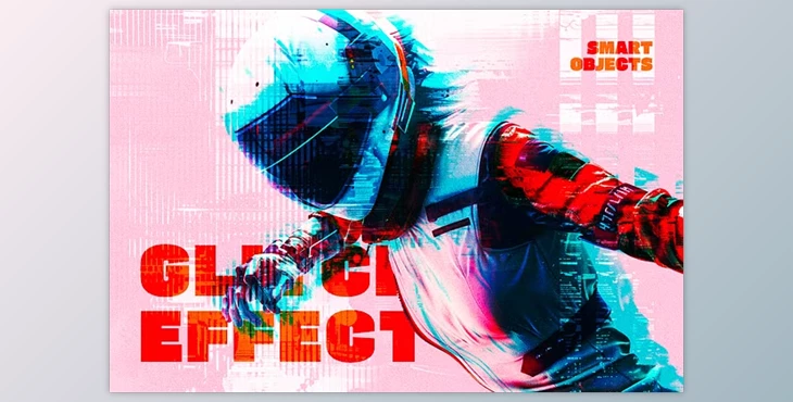 Download Glitched Distort Photo Effect - 279898224