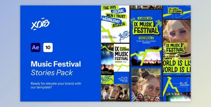 Download Music Event Stories Pack (Videohive 53354004) - AE Project