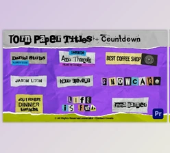 Download Torn Paper Titles For Premiere Pro (Videohive 52733729)