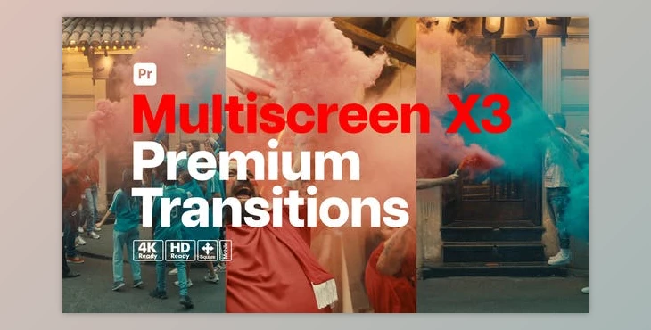 Download Premium Transitions Multiscreen X3 for Premiere Pro (Videohive 52725297)