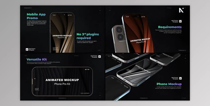 Download Mobile Phone App Mockup Kit (Videohive 53422289) - AE Project
