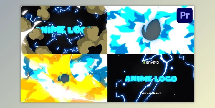 Download Massive Anime Explosion Logo Opener | Premiere Pro MOGRT (Videohive 53315388)