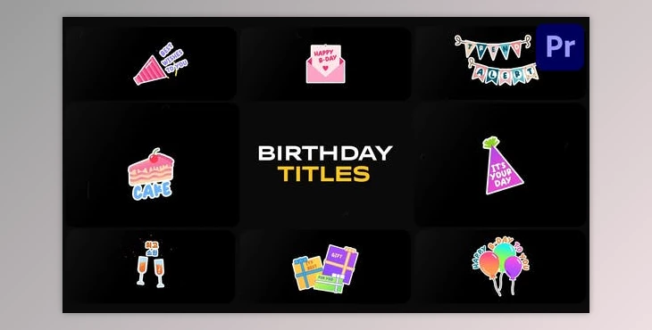 Download Birthday Titles for Premiere Pro (Videohive 53315341)