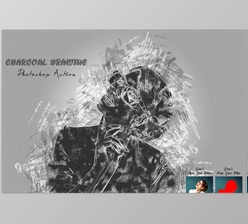Download Charcoal Drawing Photoshop Action CreativeMarket - 7436787