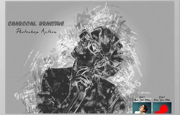 Download Charcoal <span class='badge badge-warning'>Drawing</span> Photoshop Action CreativeMarket - 7436787