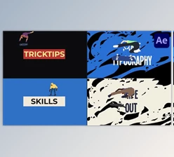 Download Skateboarding Typography Scenes for After Effects (Videohive 53435837) - AE Project
