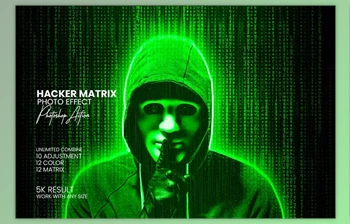 Download Hacker Matrix Photo <span class='badge badge-warning'>Effects</span> - 273595340
