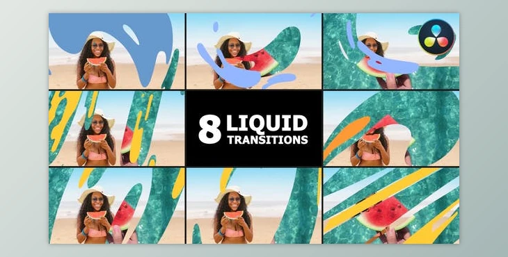 Download Liquid Transitions | DaVinci Resolve (Videohive 52743471)