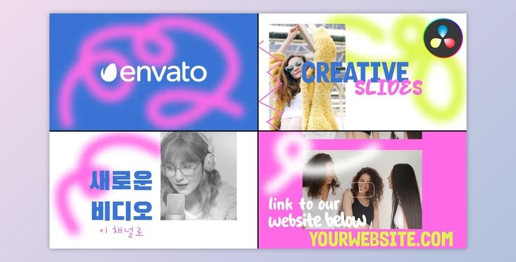 Download Abstract Creative Slides for DaVinci Resolve (Videohive 52725082)