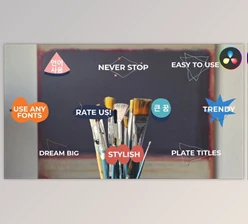 Download Abstract Plate Titles | DaVinci Resolve (Videohive 53381490)