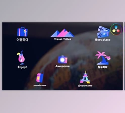 Download Travel Icons And Titles for DaVinci Resolve (Videohive 52743114)