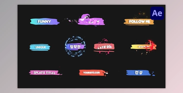 Download Cartoon Liquid Plate Titles for After Effects (Videohive 53520521) - AE Project