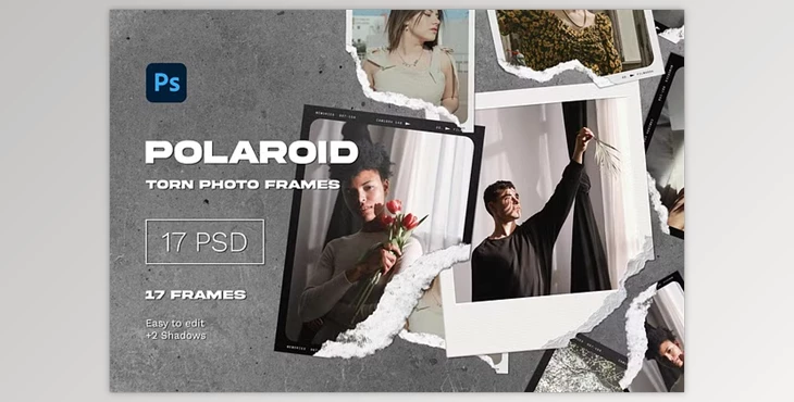 Download Polaroid Torn Photo Frames - 159305297