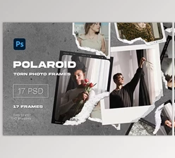 Download Polaroid Torn Photo Frames - 159305297