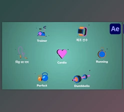 Download Sport Gym Icons And Titles for After Effects (Videohive 53503195) - AE Project