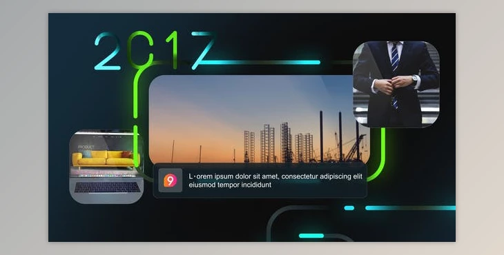 Download Corporate Line Glow Timeline Slideshow (Videohive 53525510) - AE Project