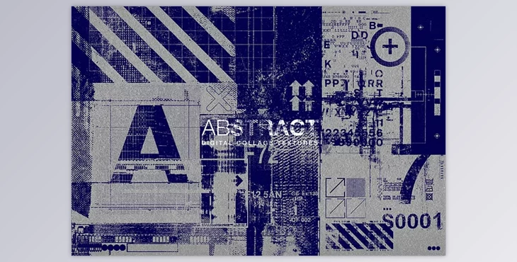 Download Abstract Digital Collage Textures - 134904431