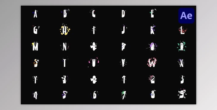Download Cartoon Animated Alphabet for After Effects (Videohive 53542127) - AE Project