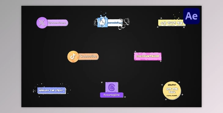 Download Social Media Liquid Plates for After Effects (Videohive 53542644) - AE Project