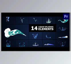Download Liquid Splashes Elements | Premiere Pro MOGRT (Videohive 53362953)