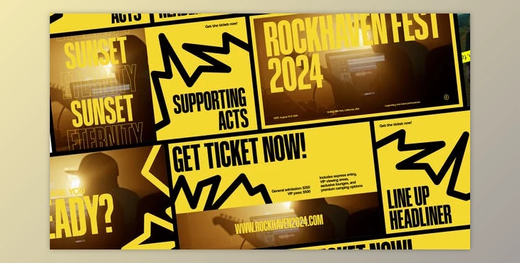 Download Rock Music Festival Promo After Effect Template (Videohive 53544282)- AE Project