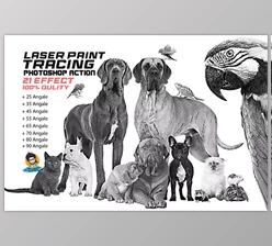 Download Laser Paint line art Vector Tracing - 7213177