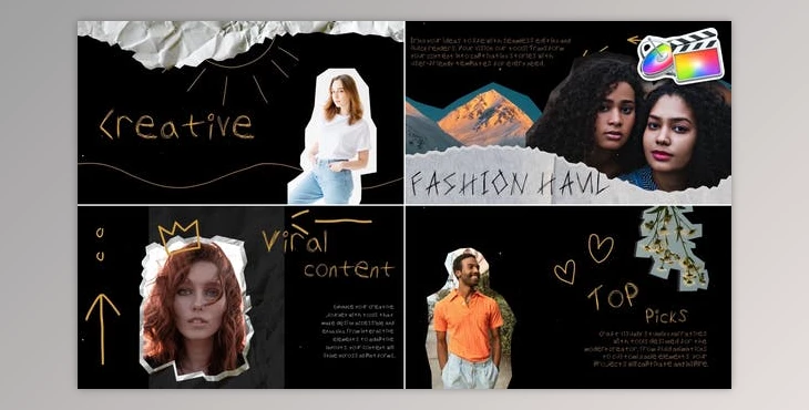 Download Creative Crumbled Paper Slides for FCPX (Videohive 53419551)