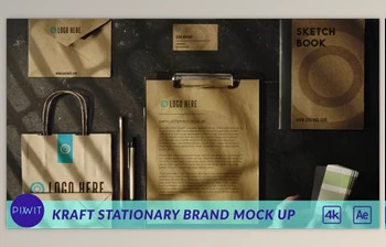 Download Kraft <span class='badge badge-warning'>Stationary</span> Brand Mock Up (Videohive 53683016) - AE Project