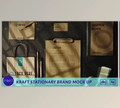 Download Kraft Stationary Brand Mock Up (Videohive 53683016) - AE Project