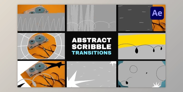 Download Abstract Scribble Transitions for After Effects (Videohive 53684778) - AE Project