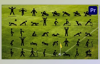 Download 40 Animated Fitness <span class='badge badge-warning'>Pictograms</span> | Premiere Pro MOGRT (Videohive 46757700)
