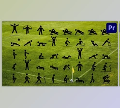 Download 40 Animated Fitness Pictograms | Premiere Pro MOGRT (Videohive 46757700)