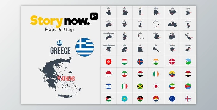 Download Story Now | Maps & Flags for Premiere Pro (Videohive 53527832)