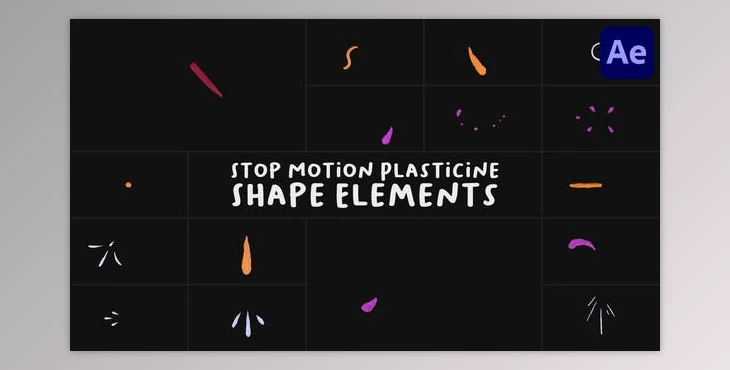 Download Stop Motion Plasticine Shape Elements for After Effects (Videohive 53578136) - AE Project