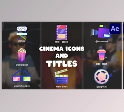 Download Cinema Icons And Titles for After Effects (Videohive 53782919) - AE Project