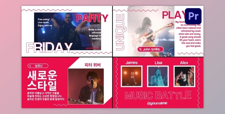 Download Modern Music Slides for Premiere Pro (Videohive 53667981)