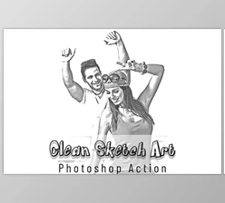 Download Clean Sketch Art Photoshop Action Creative Market - 7332640