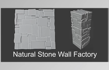 Download <span class='badge badge-warning'>Blender</span> <span class='badge badge-warning'>Market</span> - Natural Stone Wall Factory v1.1