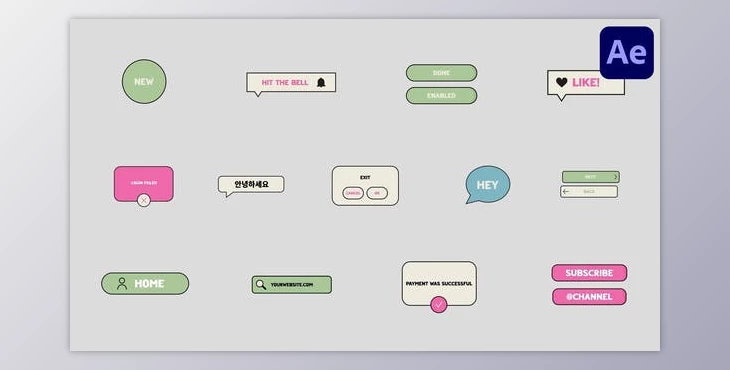 Download Gadget Interface Icons And Buttons for After Effects (Videohive 53577819) - AE Project