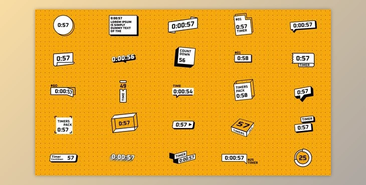 Download Pop Style Countdown Timers (Videohive 53539563) - AE Project