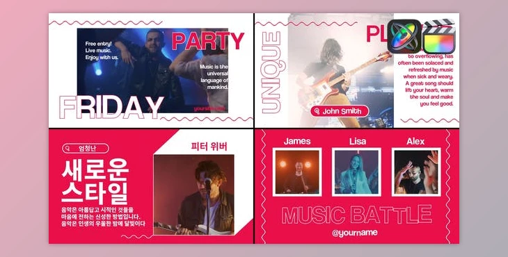 Download Modern Music Slides for FCPX (Videohive 53653160)