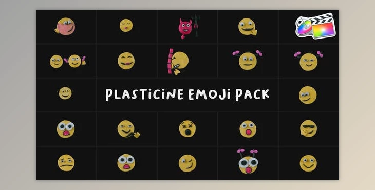 Download Plasticine Emoji Pack | FCPX (Videohive 53652395)