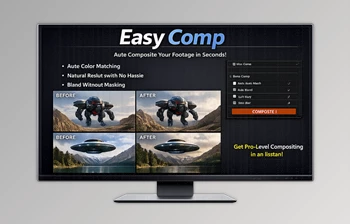<span class='badge badge-warning'>Easy</span> Comp - <span class='badge badge-warning'>Easy</span> footage composition and color matching in Ae by <span class='badge badge-warning'>Aescripts</span> (v1.2.54 for Win, Mac)