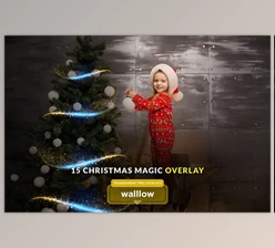 Download Christmas Magic light photo overlays - 280864063